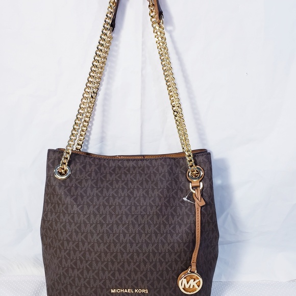 Michael Kors Handbags - Michael Kors Jet Set Gold Chain BROWN  $298Tote